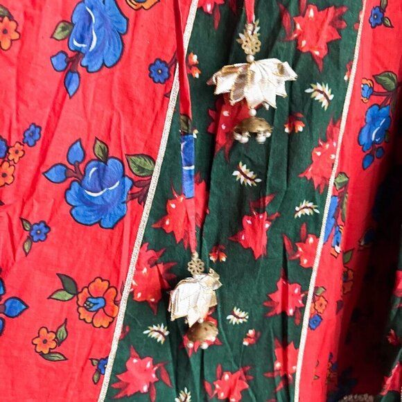 Wide Leg Multicolour Super Wide Leg Palazzo Floral Ethnic Style Pants M - Picture 7 of 12